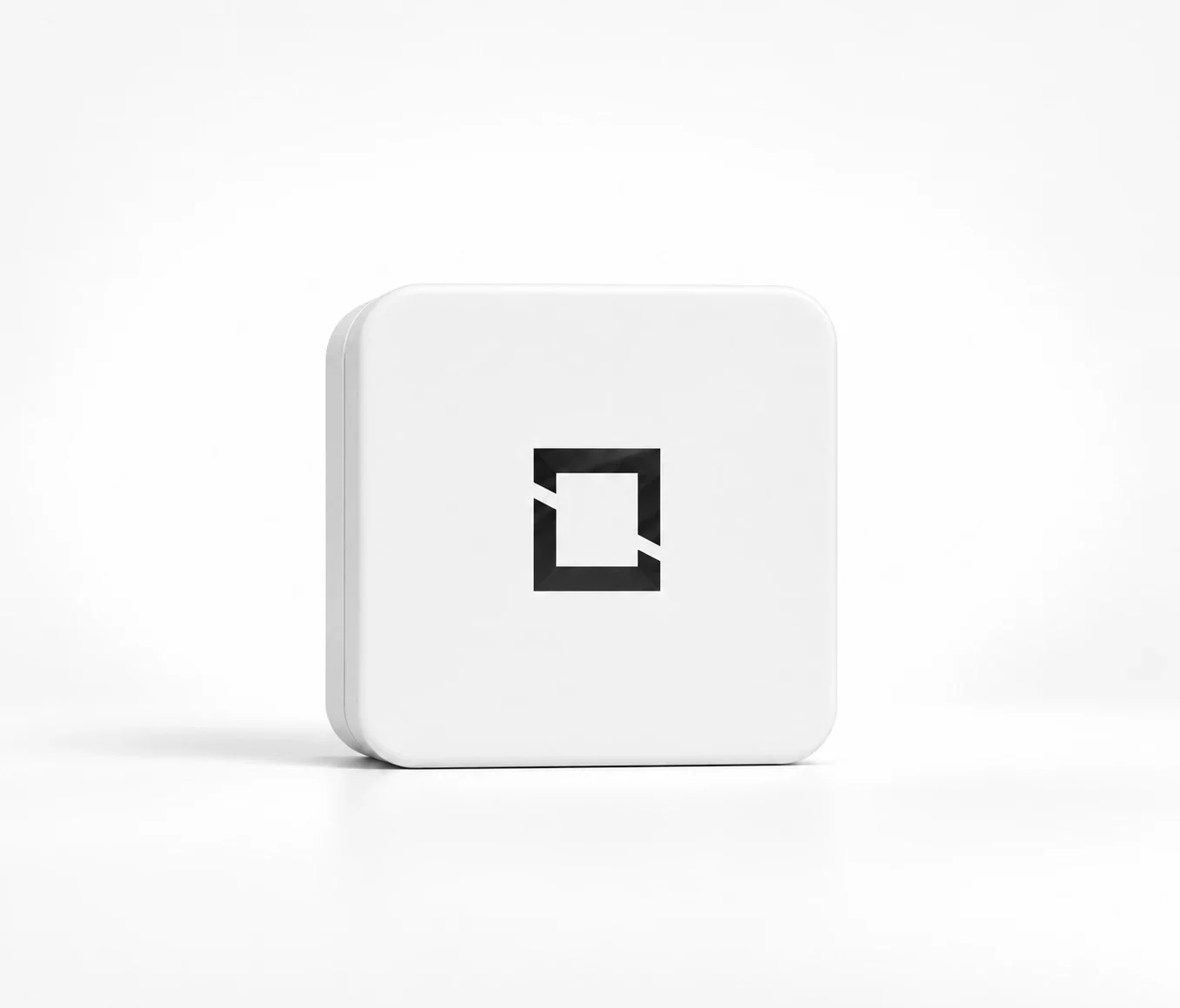 Garage Guardian Link hub, a small square white hub that wires to the motor